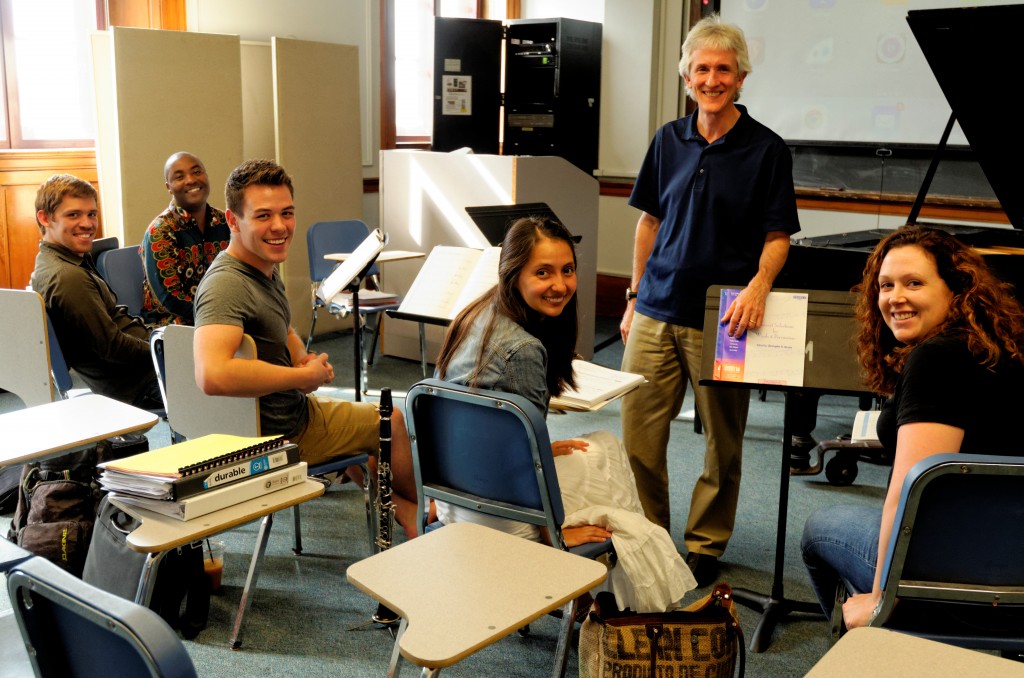 Dr. Azzara and students in classroom